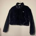 Nike Jackets & Coats | Nike Fuzzy Cropped Coat | Color: Black/White | Size: S