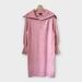J. Crew Dresses | J.Crew Half Zip Sweater Dress In Supersoft Merino Wool Blend Yarn In Rose Multi, | Color: Pink | Size: M