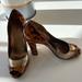 Gucci Shoes | Gucci Heels Tortoise And Gold Size 7 Gently Worn | Color: Brown/Gold | Size: 7