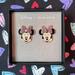 Disney Jewelry | Minnie Mouse Earring With Pink Rhinestone Bow Disney X Baublebar | Color: Pink | Size: Os