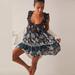 Free People Dresses | Nwt New $88 Free People Bali Wild Daisy Renaissance Black Combo Dress Size M | Color: Black/Blue | Size: M