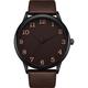 NUOVO Men Watches Men Arabic Numbers Watches White Watches Classic Quartz Watch with Leather Strap Wrist Watch for Men Dress Fashion Simple Watches, Brown