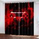 CTQTZ - Blackout Curtains for Kids Boys Girl - Gamer - Pair of Eyelet Curtains - Red Gamepad Game Controller - Window Curtain for Bedroom Living Room - 66" Width x 54" Drop (168 x 137cm)