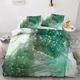 GEDAEUBA Marble Duvet Cover King Size - Emerald Green Bedding King Size Bed Set, Reversible Printed Quilt Cover Set 3 pcs with Zipper Closure and 2 Pillowcases 50x75 cm, Soft Brushed Microfiber