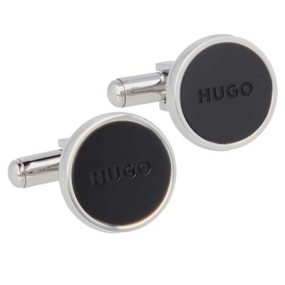 Hugo Boss - E-Color1 Manschettenknöpfe Edelstahl 1.5 cm Herrenschmuck Schwarz Herren