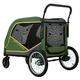 Dog Pram Pet Strollers for Large Dogs and 4 Cats, Large Dog Stroller for Large Dogs, Heavy Duty Dog Pram Travel Carriage Large Dog Stroller Pushchair for Twin or Multiple Pet (Color : Green)