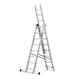 Drabest PRO SERIES LADDERS 3x8 Aluminum Press-Formed Multi-Purpose Three-Section Ladder 150 KG - Aluminum Step Ladder – Ladders Multi Purpose – Folding Foldable Step Ladder – 45 x 409 x 16 cm