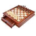 UNbit Chess Game Set Chess Set Chess Board Set Magnetic Chess Portable Travel Chess Game Board Set Wood Board and Storage Set 2 Extra Queens Chess Board Game Chess Game Chess (Size : 31x31x6cm)