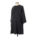 Hatch Casual Dress - Mini Crew Neck 3/4 sleeves: Gray Dresses - Women's Size P Maternity
