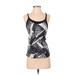 Lululemon Athletica Active Tank Top: Black Print Activewear - Women's Size 6