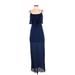 Trixxi Casual Dress - Slip dress: Blue Dresses - Women's Size Small