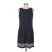 MICHAEL Michael Kors Casual Dress - Shift Crew Neck Sleeveless: Blue Dresses - Women's Size Medium