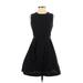 Gap Casual Dress - A-Line High Neck Sleeveless: Black Print Dresses - Women's Size 4