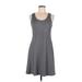 Lole Casual Dress - A-Line Scoop Neck Sleeveless: Gray Marled Dresses - Women's Size Medium