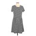 Neesha Casual Dress - A-Line: Gray Stripes Dresses - New - Women's Size Large