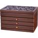 HomCom Wood Jewelry Box + in Brown | Wayfair CwmjB0C6LXBQVH