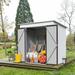 Thanaddo Outdoor 6 ft. W x 4 ft. D Metal Storage Shed in Gray/Blue | 68.11 H x 70.7 W x 45.27 D in | Wayfair 64W-6851