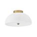 Hinkley DEVON Flush Mount Steel in Gray/White/Yellow | 6.5 H x 13.25 W x 13.25 D in | Wayfair 57861LCB