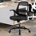 KERDOM Ergonomic Desk Chair, Breathable Mesh Swivel Task Chair w/ Flip-Up Armrests & Adjustable Height Upholstered, in Gray/Black | Wayfair