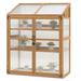 MCombo 44.5" W x 24.8" D Cold Frame Greenhouse Wood/Polycarbonate Panels in Brown | 55.4 H x 44.5 W x 24.8 D in | Wayfair 6057-1344CR