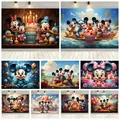Dessin animé Disney Mickey Mouse Minnie Mickey image enfants anniversaire fond garçon fille gâteau