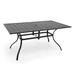 Winston Porter Naruram Rectangular 63" L x 38" W Outdoor Dining Table in Black | Wayfair 88B9E533C4D54E968BDBDFF3667F35BB