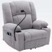 Latitude Run® Power Lift Recliner Chair Electric Recliner w/ Cup Holders Chenille, Leather in Gray | 41.33 H x 35.43 W x 29.52 D in | Wayfair