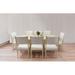 Wade Logan® Berardinelli Dining Set Wood/Upholstered in Brown/Gray | 30 H x 40 W x 96 D in | Wayfair E2A498CEC85747C1A6591FC09953322C