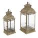 Bungalow Rose 20" H Metal Tabletop Lantern Metal in Brown | 20 H x 7.13 W x 7.13 D in | Wayfair 29107B09C50C44AAA79C06A186B511A8