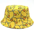 Chapeau de canard jaune réversible pour hommes et femmes chapeau de soleil d'été Bob anderen