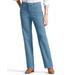 Appleseeds Women's DreamFlex Comfort-Waist Relaxed Straight-Leg Jeans - Blue - 10PS - Petite Short