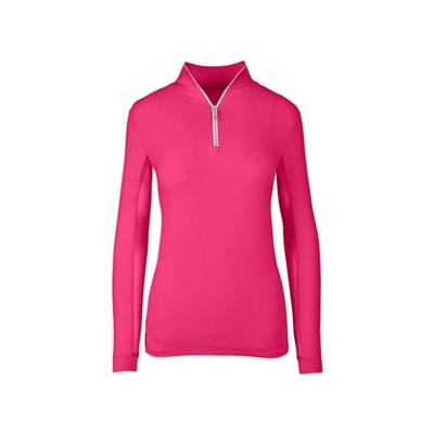 The Tailored Sportsman Ice Fil Long Sleeve - M - Barbie Pink/White/Silver - Smartpak