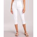 Blair Women's DenimEase™ Classic 5-Pocket Capris - White - 14P - Petite