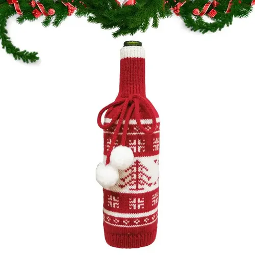 Weihnachten Weinflaschen bezug gestrickt Weinflaschen schutz hand gestrickt Pullover Weinflaschen schutz für Weihnachts feier nach Hause
