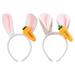 NUOLUX 2Pcs Easter Rabbit Shaped Hair Hoops Funny Pet Dog Hair Accessories Party Props