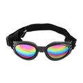 Pet Dog Cat UV Protective Windproof Foldable Sunglasses Lenses Glasses Eyewear Protection with Adjustable Strap (Black)