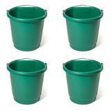 Farm Innovators 3 Gal Flat Back Plastic Heated Bucket 70W Green (4 Pack)