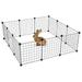 Pet Playpen Foldable Metal Exercise Pen | Small Animal Cage Indoor/Outdoor Metal Wire Fence For Rabbits Guinea Pigs Small Animals | Portable Kennel Crate Fence With Configurable 12 Panels