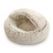 Matoen Round Dog & Cat Cave Bed with Hooded Cover Pet Bed Washable Plush Dog Bed Cave Faux Fur Comfortable Pet Bed for Puppy & Kitty