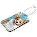 Corgis Pet Animals Pattern 2 PCS Luggage Tags Suitcases PU Leather Travel Bag & Baggage ID Label Tags Travel Essentials