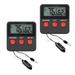 2 Sets Pet Thermometer Hygrometer for Reptile Tank Egg Eggs Digital Thermometers