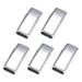 Hemoton 5PCS Stainless Steel Magnetic DIY Secure Clasps for Bracelet Rope (Silver)