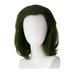 Beauty Clearance Under $15 30Cm Green Short Curly Hair Cos Wig Fiber Silk Wig Rose Inner Net Multicolor