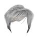 Beauty Clearance Under $15 Wig European And American Short Curly Hair Grandma Gray Partial Wig Multicolor