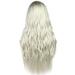 Beauty Clearance Under $15 Gradient Color Female Long Hair Fashion Mid-Length Curly Wig Hood Multicolor