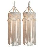 2X Chandelier Boho Decor Hand-Woven Charm Macrame Wall Hanging Bunk Home Decoration Lamp Shade Mandala