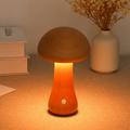 Gpoty Mushroom Lamp LED Night Light Mushroom Table Light 600mAh Wooden Mushroom Touch Lamp Dimmable Bedside Lamp Eye Protection Ambience Light DÃ©cor USB Rechargeable Cute Lamp for Bedroom
