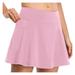 MSJUHEG Womens Dresses Pink Dress With Pockets Inner Skorts Tennis Elastic Shorts Women Sports Skirts Skirt Tennis Dress Pink Xl