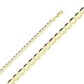 22 in. 14K Yellow Gold 5.5 mm Wide Flat Mariner Chain