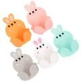 5pcs Plug Holder Cartoon Power Plug Hook Wall Adhesive Charger Hook Plug Hook